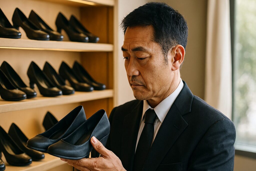 実店舗で葬式用パンプスを購入する選択肢と使い分け