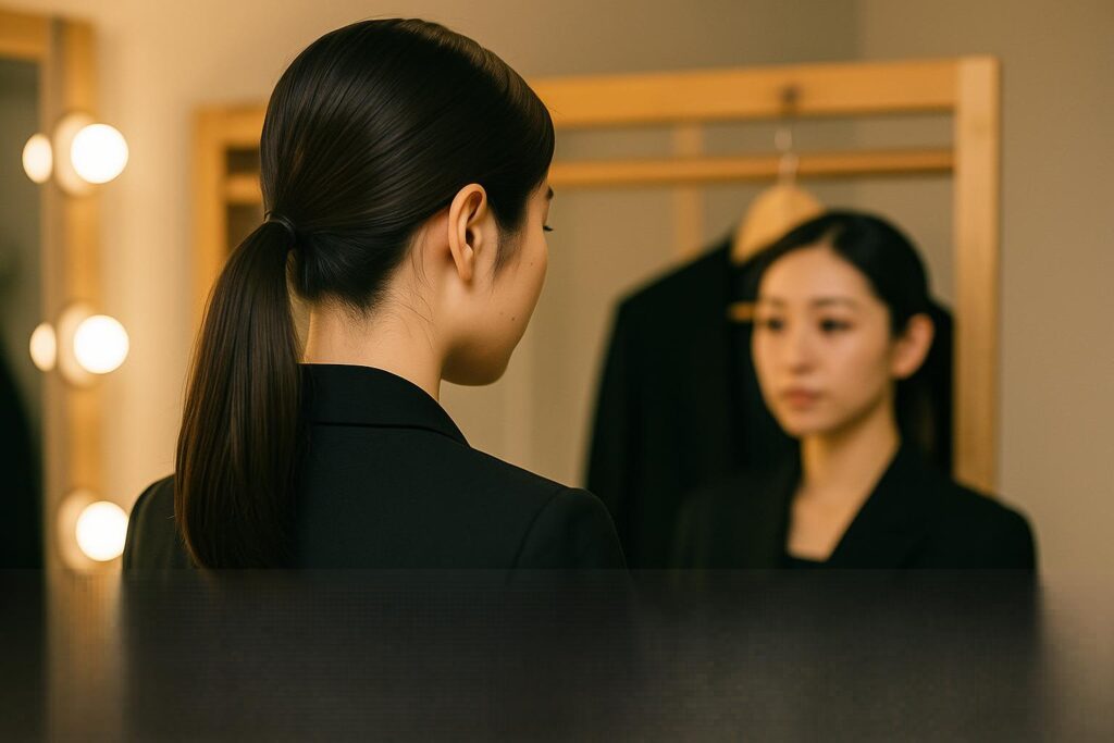 弔事でのダブル礼服:ボタンの留め方と着丈バランスの基準