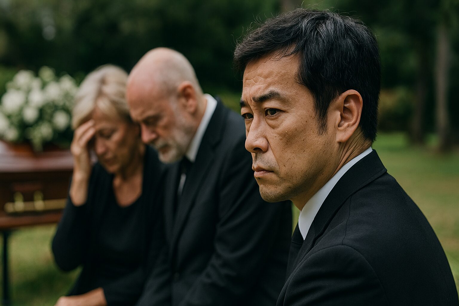 やばい葬儀社を見抜く男性の背中