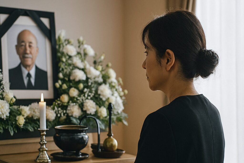 終活ブログや癌の記録を象徴する机上のノートと百合