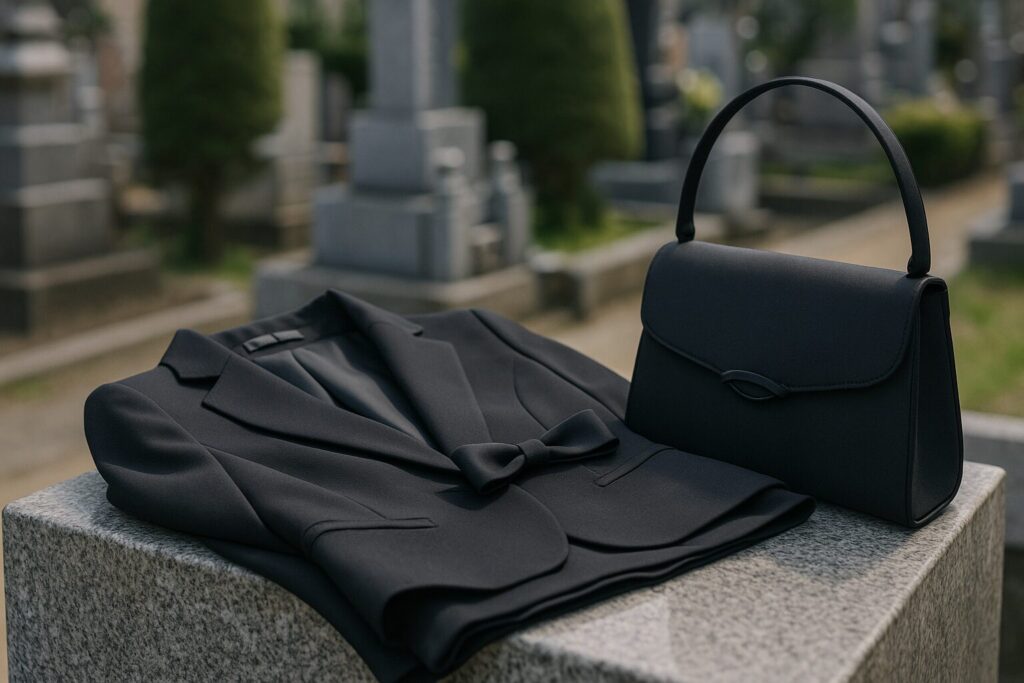 喪服が非常識と思われないための基本マナーと服装の境界線を示す黒い礼服