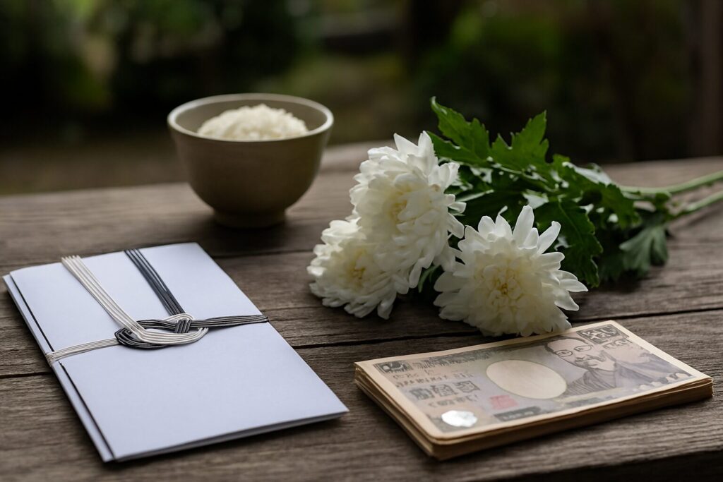 嫁の祖父への香典金額とマナーを解説する図表