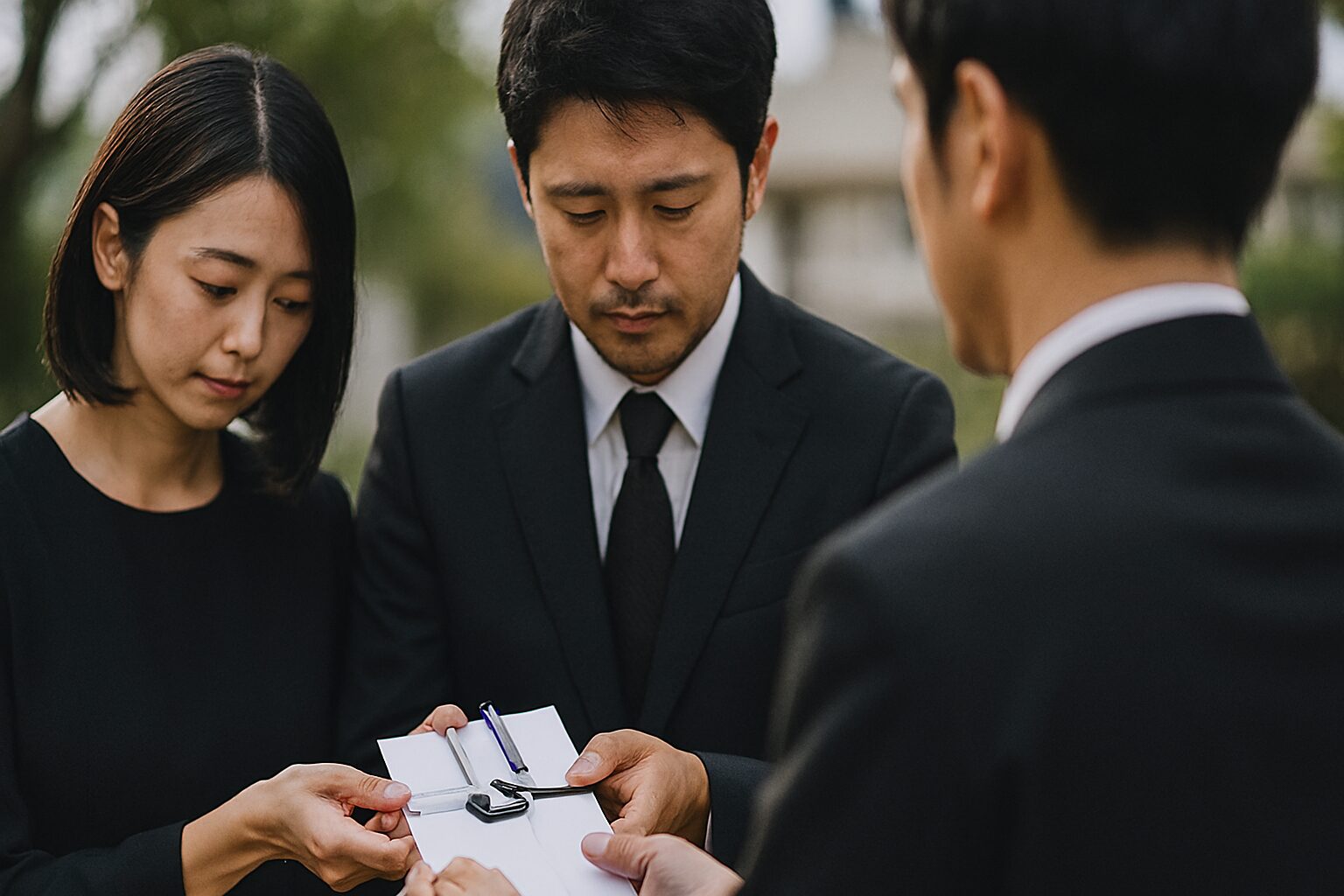 香典孫夫婦二万を包んだ白封筒