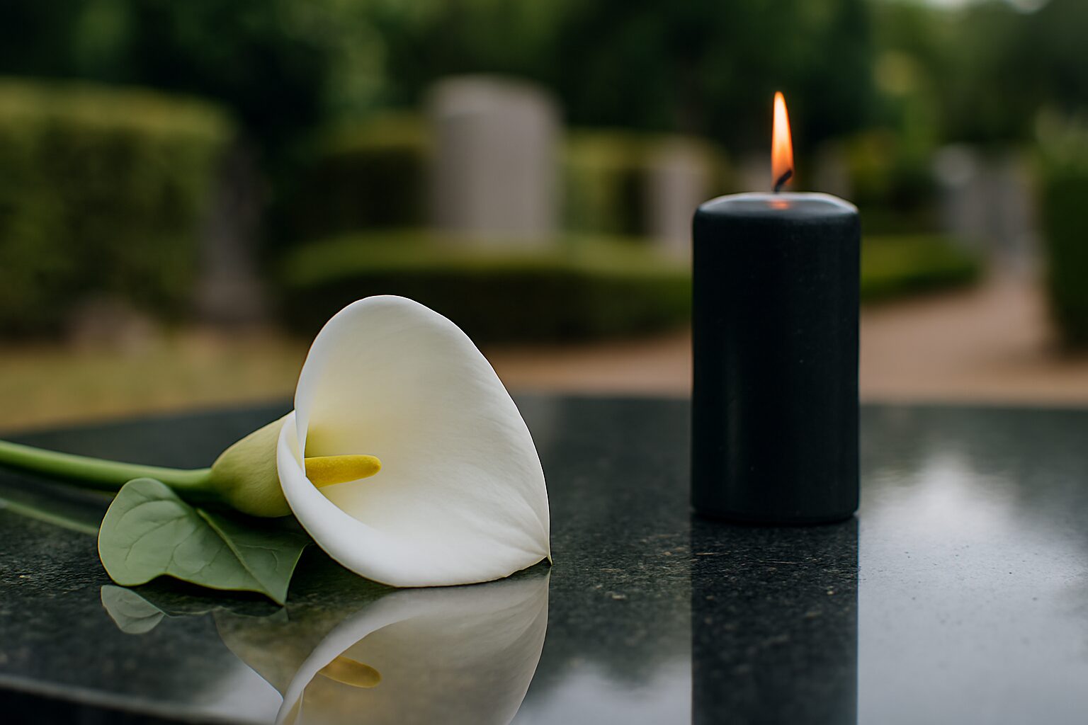 哀悼の意を表します白いカラーと灯火