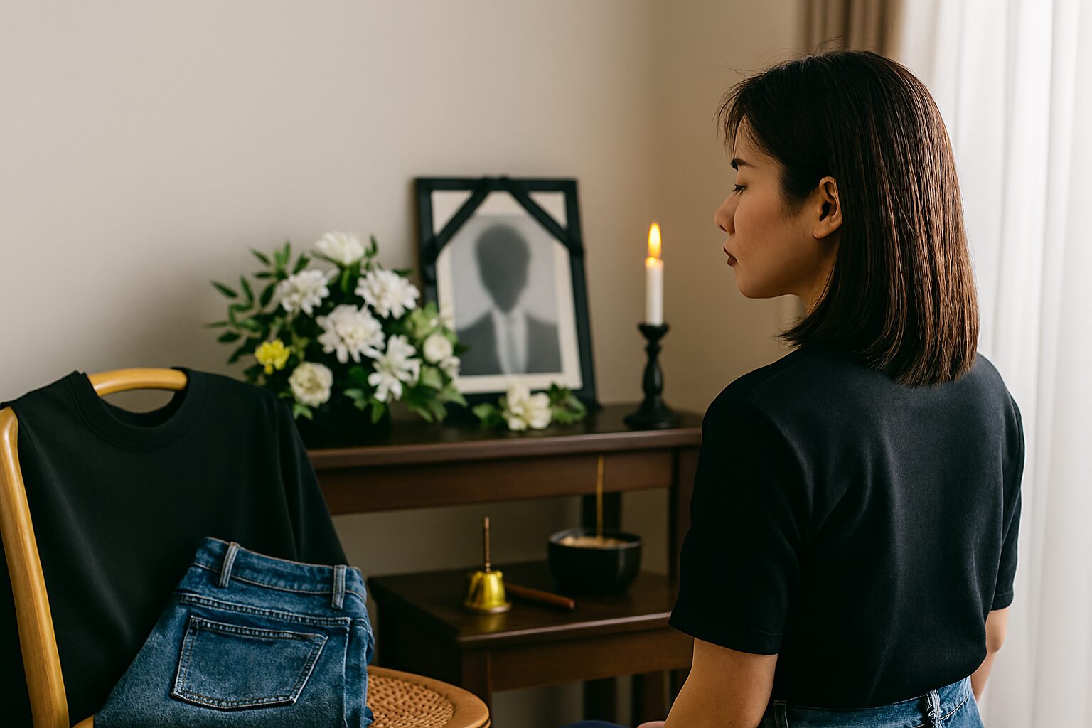 法事私服でいいと言われた女性