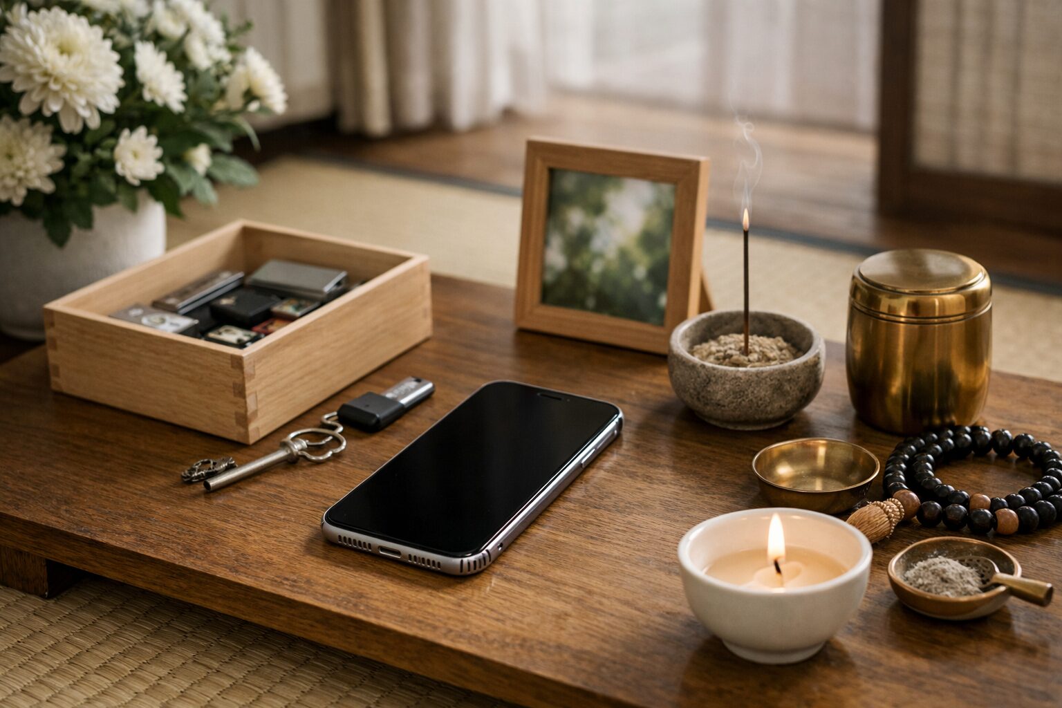 デジタル遺品のiPhone整理の様子