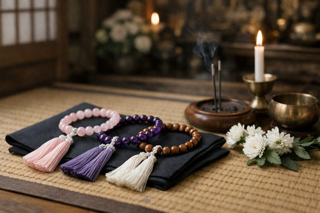 数珠の色選びの基本とマナー