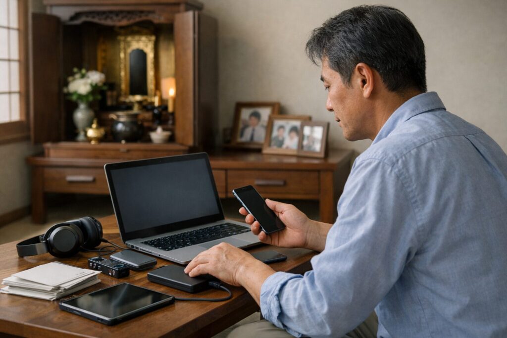日本人男性がデジタル終活を整理