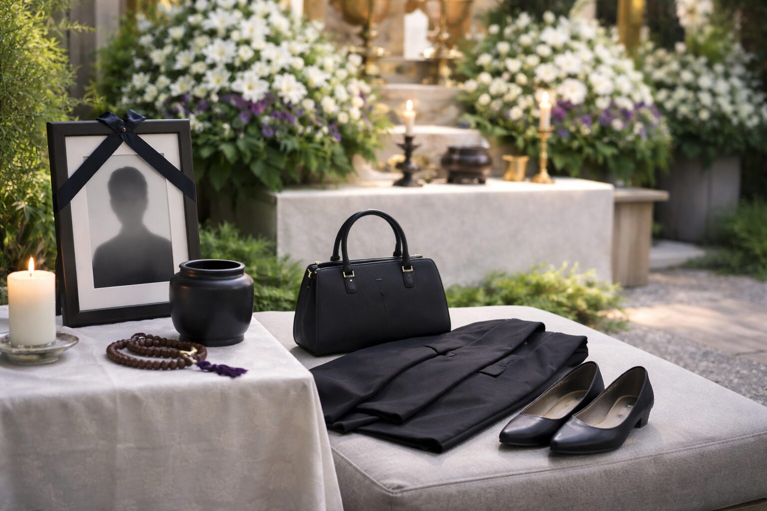 しまむらのレディース喪服パンツスタイル