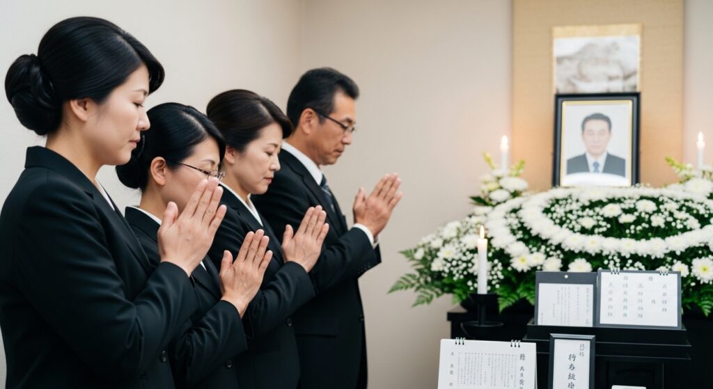 日本人男性が着るユニクロ黒スーツの装い