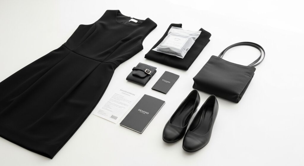 黒い喪服の基本デザインと選び方の例