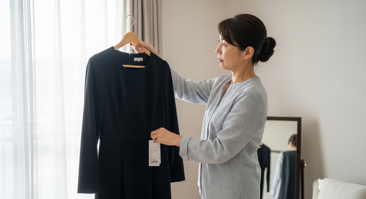 日本人女性の喪服マナーと服装選びの例