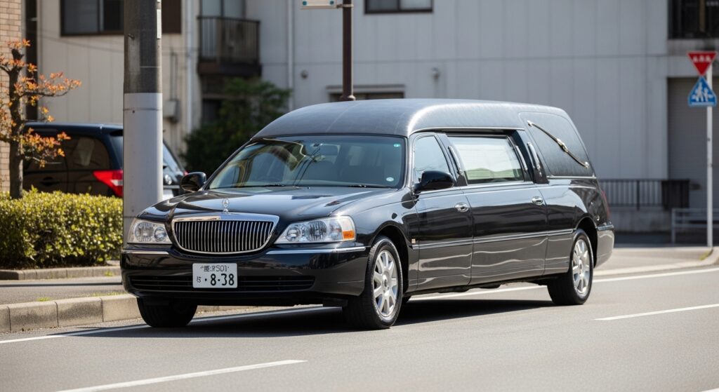 黒いリムジン霊柩車の外観と特徴