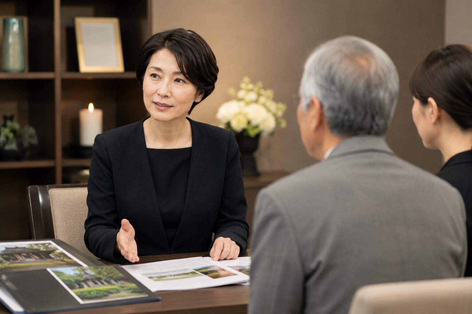 墓じまいの費用や手続きについて相談する女性のイメージ