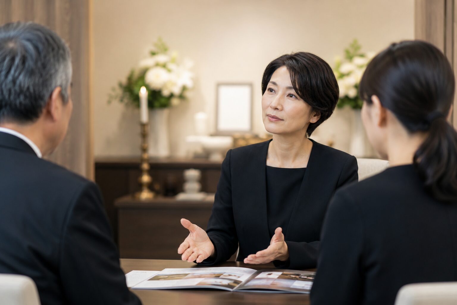 葬儀サービスの契約内容やキャンセル条件を確認する女性のイメージ