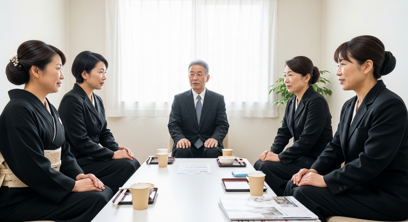 火葬場利用の流れを表すイメージ画像