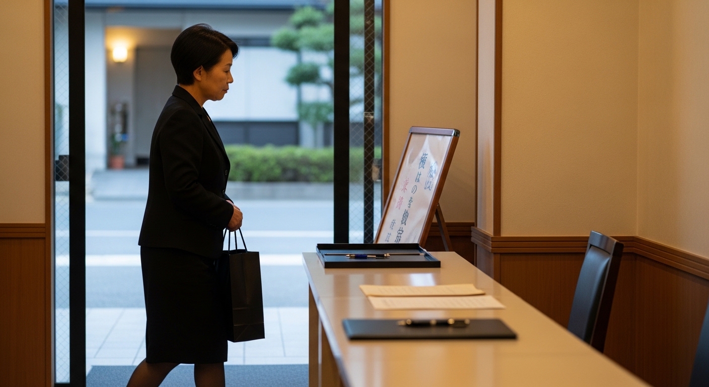 葬儀後の挨拶や見送りを表すイメージ画像