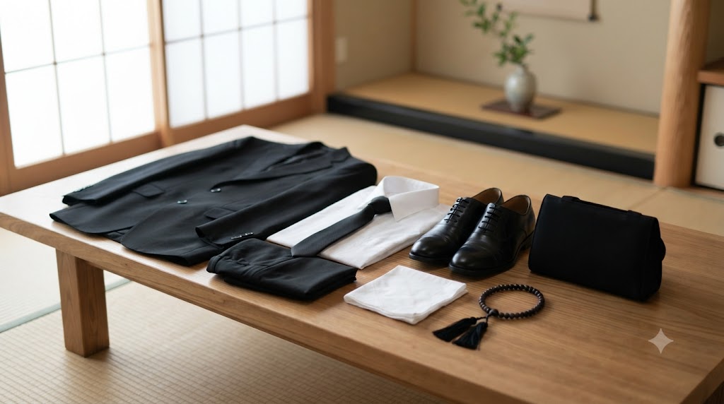 喪服や礼服の正しい服装選びを表すイメージ画像