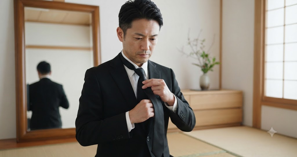 女性用喪服の基本マナーを表すイメージ画像